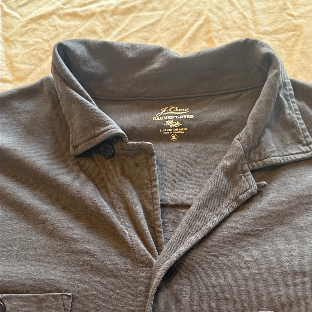 J. Crew Navy Garment-Dyed Shirt XL